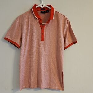 Boss Polo Shirt in Red and White